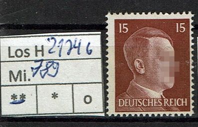 Los H21746: Deutsches Reich Mi. 789 * *