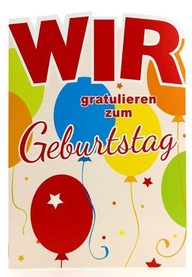 Geburtstagskarte Wir Gratulieren Karte Geburtstag Glückwunschkarte Grußkarte