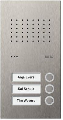 Ritto Acero pur Türstation Audio 3 Wohneinheiten edelstahl (RGE1810325)