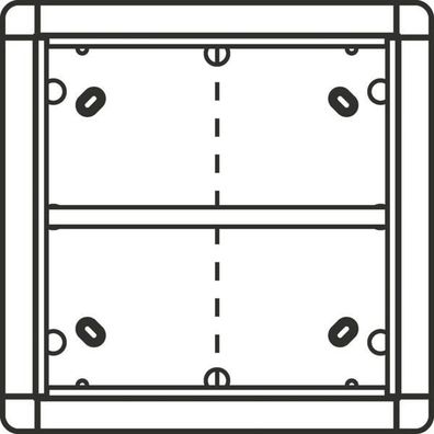 Ritto Unterputzrahmen 4 Modulplätze, quadratisch, weiß (1881570)