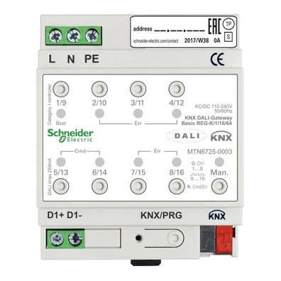 Schneider Electric MTN6725-0003 DALI-Gateway Basic REG-K/1/16/64 1Kanal
