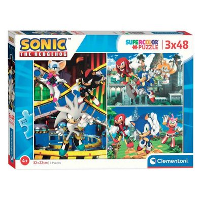 Clementoni Puzzle Sonic, 3x48Stück.