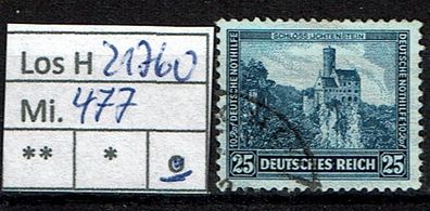 Los H21760: Deutsches Reich Mi. 477, gest.