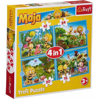 TREFL Puzzle Die Biene Maja: Abenteuer 4in1 (12,15,20,24 Teile)