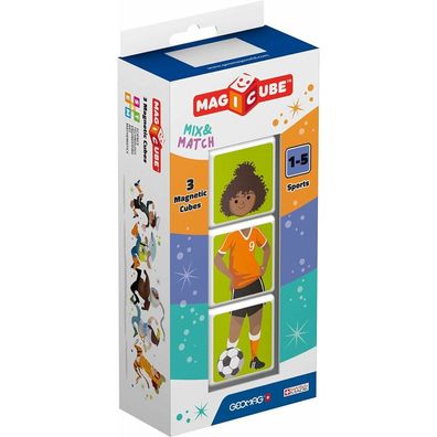 GEOMAG Magnetwürfel Magicube Mix&Match Sport, 3 Würfel