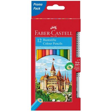 Faber-Castell Buntstifte 12 Stück + Bleistift