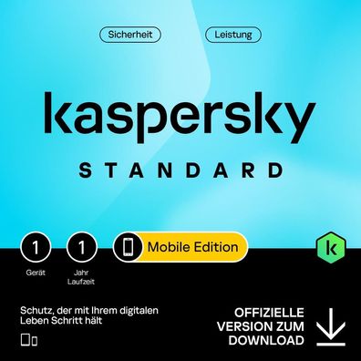 Kaspersky Mobile Security|1 Mobil-Gerät|1 Jahr stets aktuell|eMail|Download|ESD