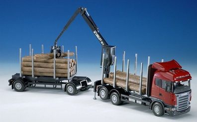 Emek 71855 - Scania Highline Timber Truck Trailer rot - 1:25