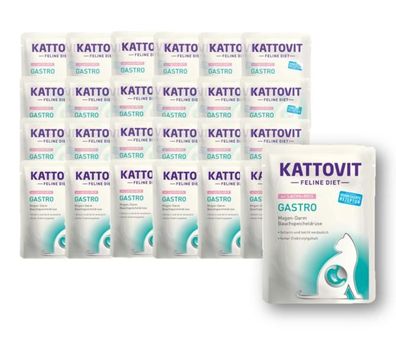 Kattovit ¦ Gastro - mit Lachs & Reis - 24 x 85g ¦ Diät-Nassfutter für ausgewachse...