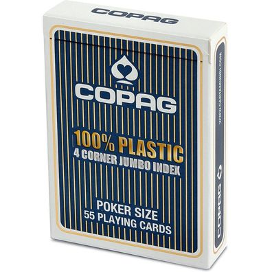 COPAG® Plastik Poker Jumbo Index blau