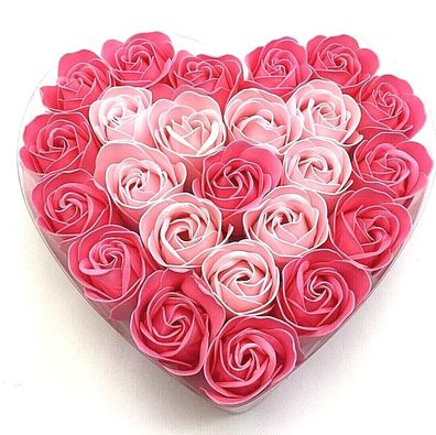 Geschenk Muttertag Herz Box mit Rosen Seife Frauen Damen Freundin Geburtstagsgeschenk