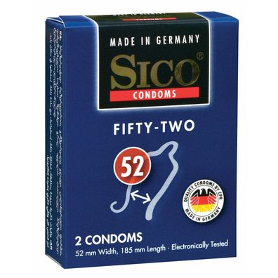 SICO 52 SIZE, 2er Packung Kondome - Made in Germany