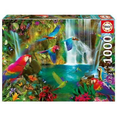 Educa Puzzle 9218457 - Tropical Parrots - 1000 Teile Puzzle