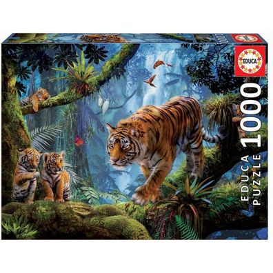 Educa Puzzle 9217662 - Tigers in the Tree - 1000 Teile Puzzle