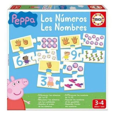 Educational Puzzle From Peppa Big, Learn The Numbers