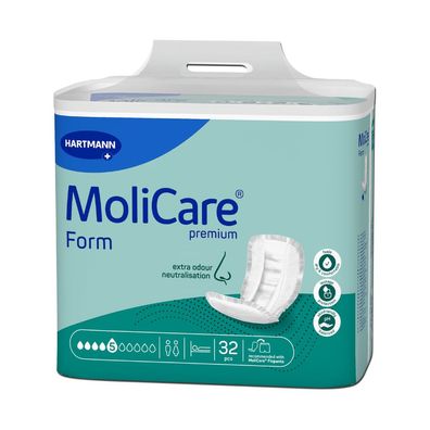 4x MoliCare Premium Form 5Tr - B07D5GGHYR | Packung (32 Stück)