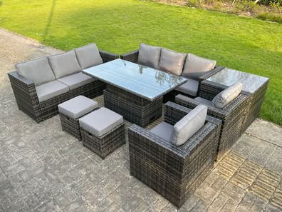 Fimous 10-Sitzer Outdoor Rattan Lounge Gartenmöbel Set