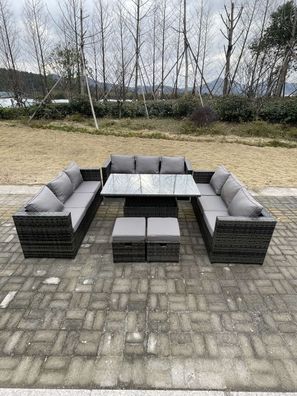 Fimous U Form Outdoor Rattan Gartenmöbel Sofa Set