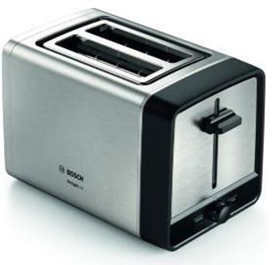 Bosch TAT5P420DE Kompakt Toaster, 970W, 2 Scheiben, DesignLine, Gleichmäßi...