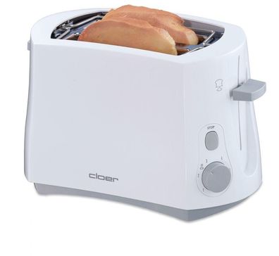 Cloer 331 Kunststoff-Toaster, 825W, stufenlos wählbarer Bräunungsgrad, weiß