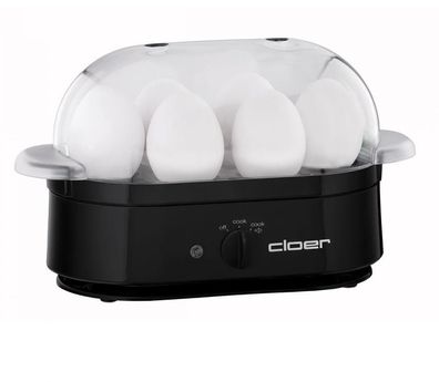 Cloer 6080 Eierkocher, 350 W, 6 Eier, Kontrolllampe, Überhitzungsschutz, sc...