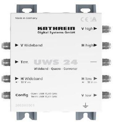 Kathrein UWS 24 Konverter für zwei Widebandsignale, 5-862 MHz, IP30
