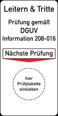 Leiter & Tritte Prüfung Gemäß DGUV 208-016
