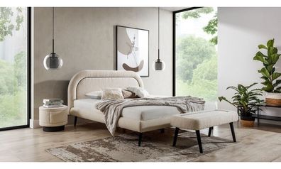 Moderne Schlafzimmer Möbel Kuschelbett Schlafbett Bank 2x Nachttische