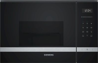 Siemens BE555LMS0 iQ500 Einbau-Mikrowelle, 900 W, 25l, cookControl8, LED-Bel...