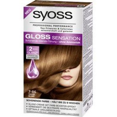 Syoss Gloss Sensation Haarfarbe 7-86 Toffee Blond 1-er Pack ( 115 ml)