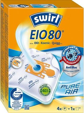 Swirl EIO 80 MicroPor Plus Staubsaugerbeutel für EIO, Koenic und Quigg Sta...
