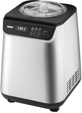 Unold Uno Eismaschine, 1,2 Liter in 30 Minuten, silber/ schwarz (48825)