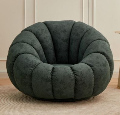 Sessel 1 Sitz Textil Wohn Zimmer Luxus Sessel Design Grau Modern Neu