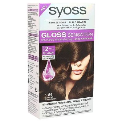 Syoss Gloss Sensation Haarfarbe 3-86 goldene Schokolade 1-er Pack ( 115 ml)
