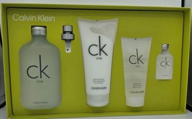 Calvin Klein Ck One 200 ml EDT + Creme 200 ml + Duschgel 100 ml + EDT 15 ml SET