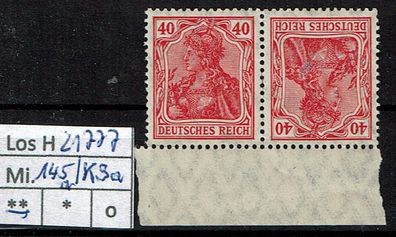 Los H21777: Deutsches Reich Mi. K 3 a * *