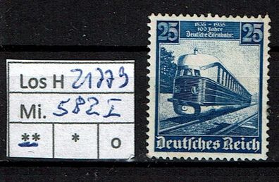 Los H21779: Deutsches Reich Mi. 582 I * *