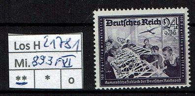Los H21781: Deutsches Reich Mi. 893 VI * *