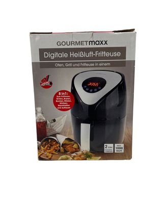 Gourmetmaxx Digitale Heißluft-Fritteuse - Schwarz (2850) 2 L