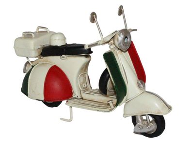 Roller Modellroller Oldtimer Vespa italienischer Flagge Motorroller L 17 cm