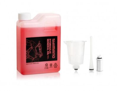 Shimano Mineralöl für Scheibenbremsen ÖL / 1 Liter SET mit OTRADO Trichter Funnel