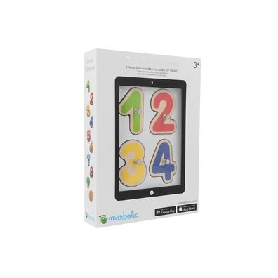 Marbotic Holzzahlen für App Smart Numbers Vernetzte Holzzahlen Spielzeug für Tablets