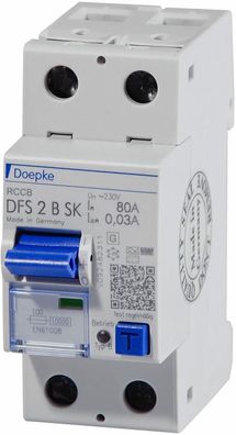 Doepke DFS 2 016-2/0,03-B SK Fehlerstromschutzschalter, 16/0,03A, 2-polig (0...