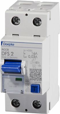 Doepke DFS 2 040-2/0,30-A Fehlerstromschutzschalter, 40/0,3A, 2-Polig (09136...