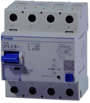 Doepke DFS 4 040-4/0,03-B+ Fehlerstromschutzschalter, 40/0,03A, 4-Polig (091...