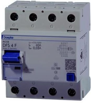 Doepke DFS4 040-4/0,03-F Fehlerstromschutzschalter 040-4/0,03A, 4-Polig (091...