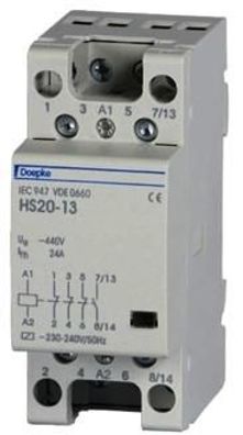 Doepke HS20-40 Installationsschütze 24A, 230V AC, min.50Hz, max.60Hz, 4 Sch...