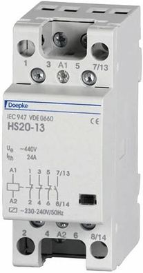 Doepke HS25-40 Installationsschütze 25A 230 V AC, min.50Hz, max.60Hz, 4 Sch...