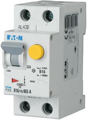 Eaton PXK-B16/1N/003-A FI/ LS-Schalter, B-Charakteristik, 16A, 1p + N, 30mA (23...