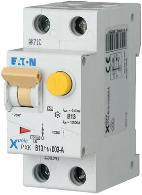 Eaton PXK-B13/1N/003-A FI/ LS-Schalter, B-Charakteristik, 13A, 1p + N, 30mA (23...